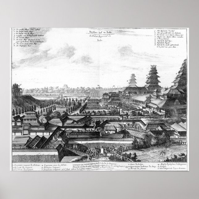 Imperial Palace i Ido, Japan Poster (Framsidan)