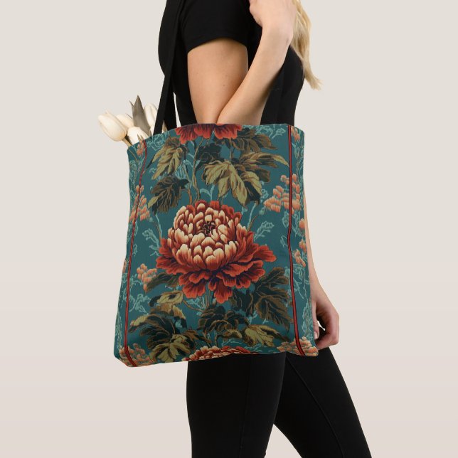 Imperial Peony Tapestry Tygkasse (Närbild)