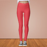 Imperial Red Solid Färg Leggings<br><div class="desc">Imperial Red Solid Färg</div>