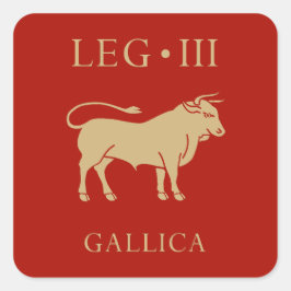 Imperial Roman Army - Legio III Gallica Fyrkantigt Klistermärke