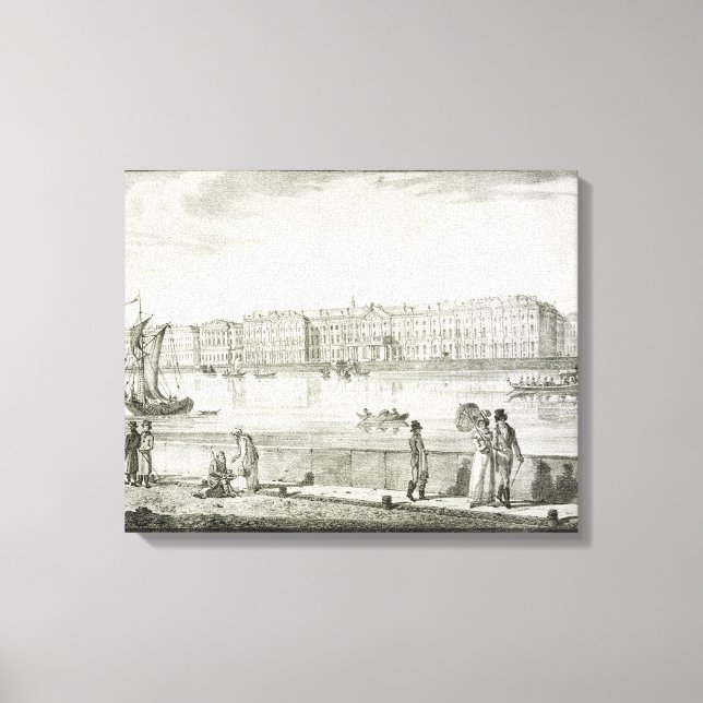 Imperial Winter Palace, St. Petersburg (litho) Canvastryck (Framsida)