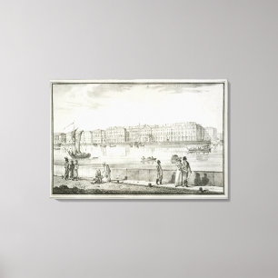 Imperial Winter Palace, St. Petersburg (litho) Canvastryck