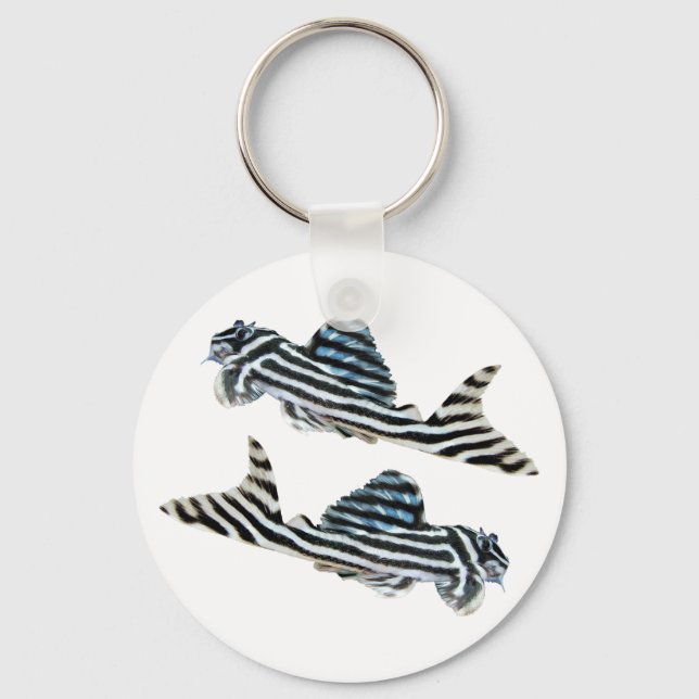 Imperial Zebra Pleco Nyckelring (Framsida)