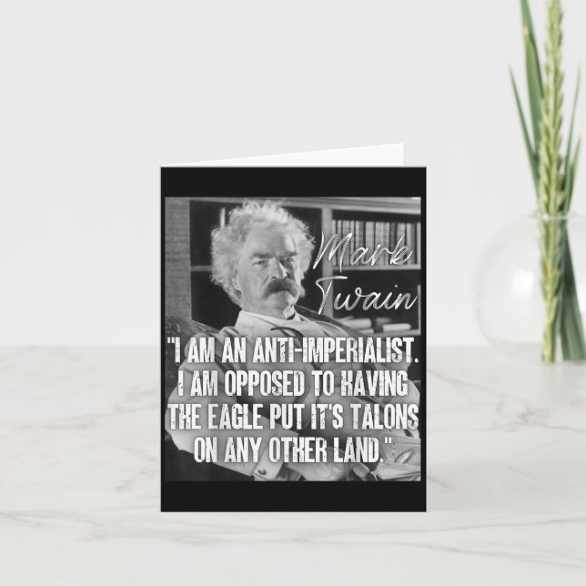 Imperialism Mark Twain Quote Anti-Krig Quote Anti- Kort (Framsida)