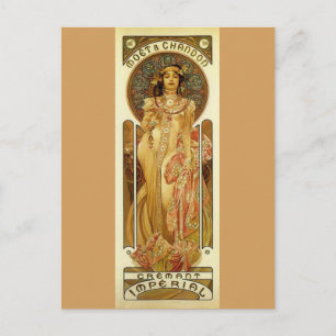 Imperialistisk champagne - art nouveau vykort