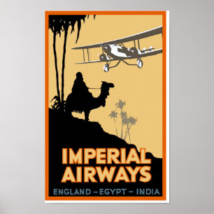 Imperialistisk flygbolag~ England - egypten - Poster