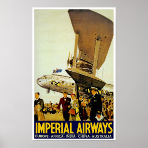 Imperialistisk flygbolagankomst poster