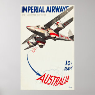 Imperialistiska flygbolag reser affischen poster