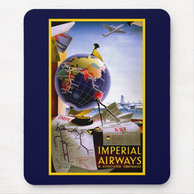 Imperialistiskt flygbolagjordklot musmatta (Framsidan)
