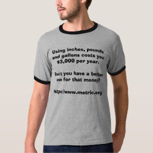Imperialistiskt mäter kostar dig pengar tee shirt