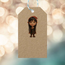 Impish Girl jul Elf Kraft Gift Märkres