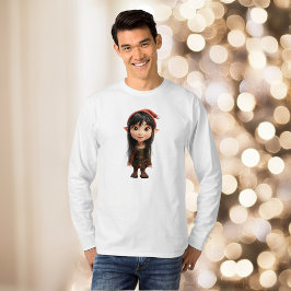 Impish Girl jul Elf Manar Tee