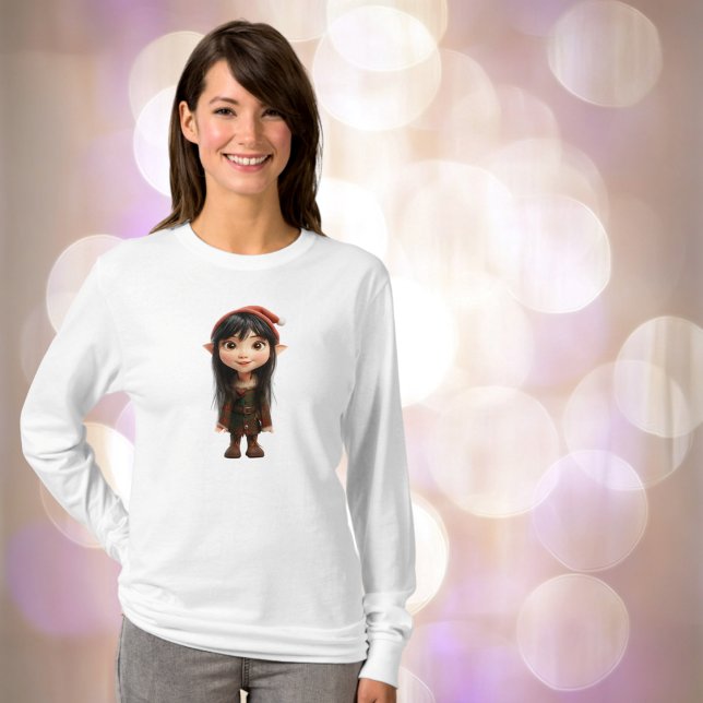 Impish Girl jul Elf Women's Tee (Skapare uppladdad)