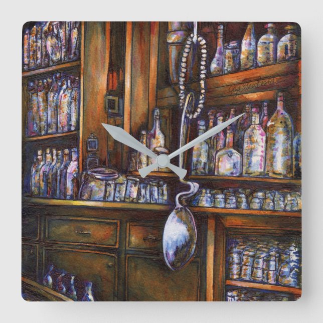 implicit tolkad fyrkantig klocka (Framsida)