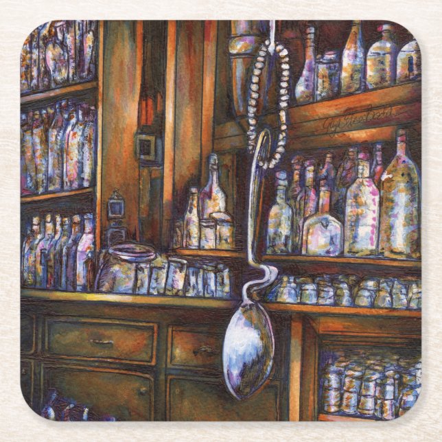 implicit tolkad underlägg papper kvadrat (Framsidan)