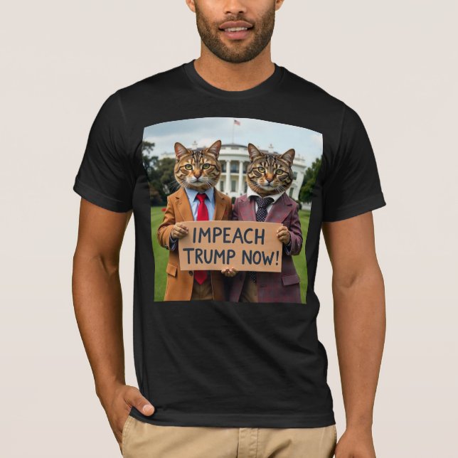 Implicit Trump Now Cats i Kostym T Shirt (Framsida)