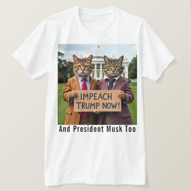 Implicit Trump Now Cats i Kostym T Shirt (Design framsida)