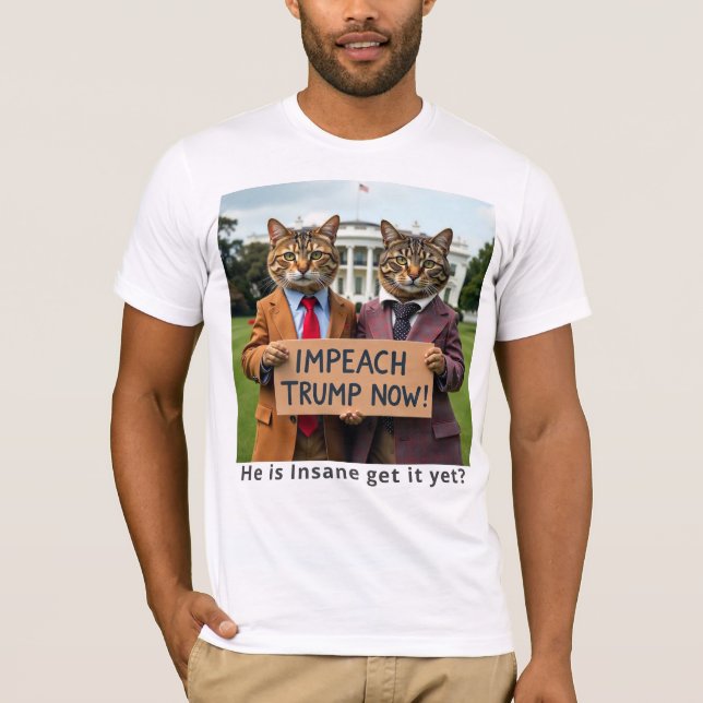 Implicit Trump Now Cats i Kostym T Shirt (Framsida)