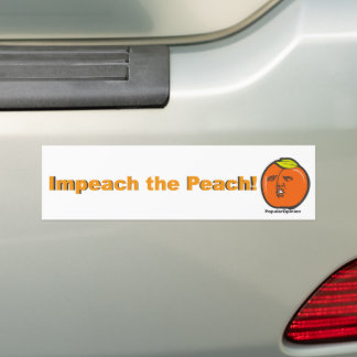 Imponera på Peach Bumper Sticker Bildekal