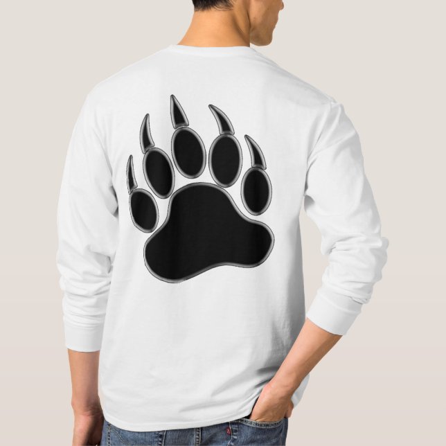 Imponerande björnklövar tryckta på baksidan - Tröj T-shirt (Baksida)