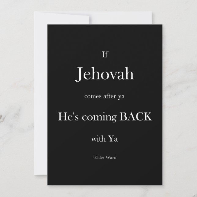 Imponerande Christian Pastor Quote Tack Kort (Framsida)