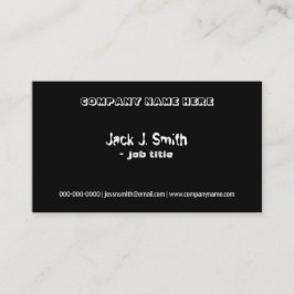 Imponerande,enkelt,centrifugerat svart affärskort visitkort