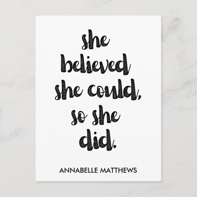 Imponerande feministisk flicka Power Quote Vykort (Framsida)