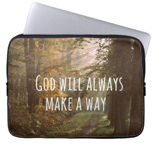 Imponerande kristen citat: Gud kommer att Laptop Sleeve