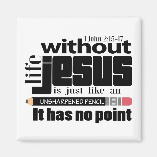 Imponerande kristen Jesus Bible Verse Magnet (Framsidan)