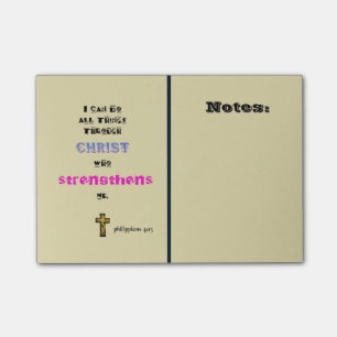 Imponerande kristen skripttypografi post-it block