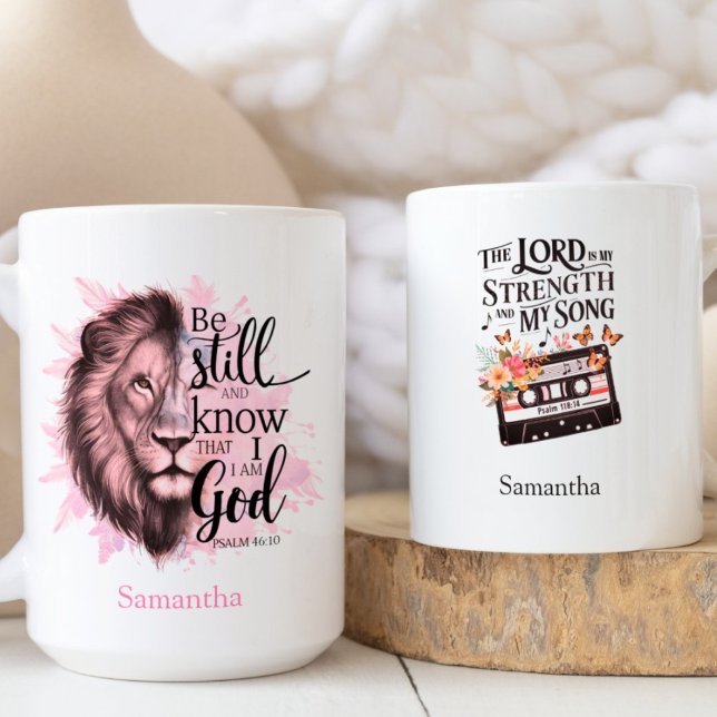 Imponerande kristna bibelcitattecken kaffemugg (Skapare uppladdad)