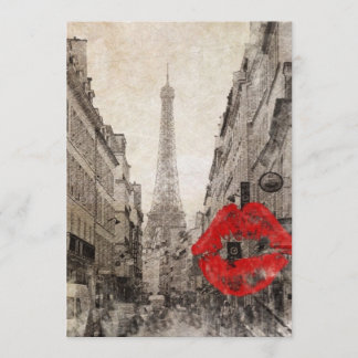 imponerande landskapspartier på hösten eiffel torn inbjudningar