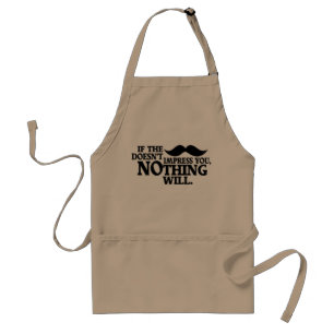 Imponerande Mustache apron - välj stil, färg Förkläde