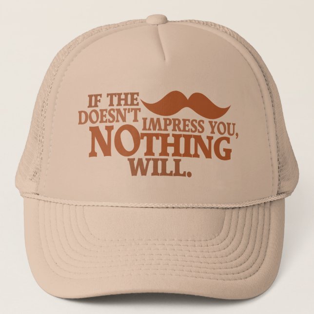Imponerande mustache hat - välj färg keps (Framsida)