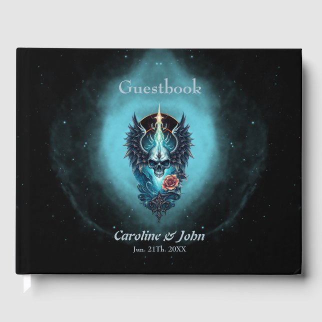 Imponerande, realistiskt skalle gästböcker (Framsida)