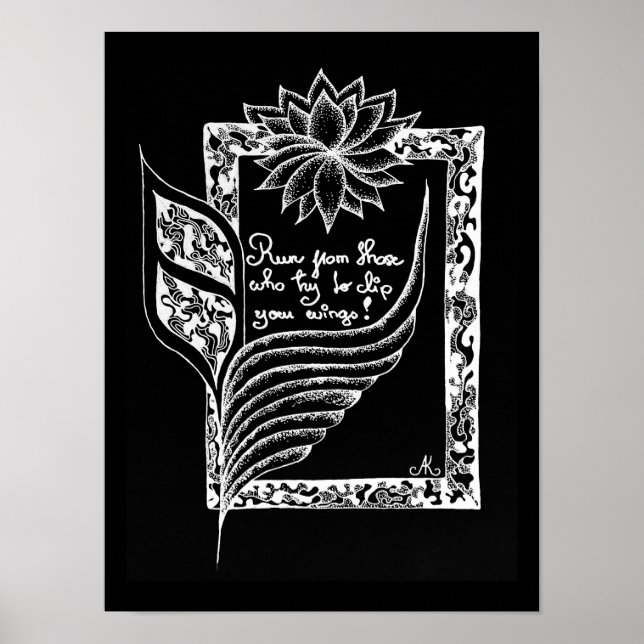 Imponerande röd flaggor illustrerad citat poster (Framsidan)