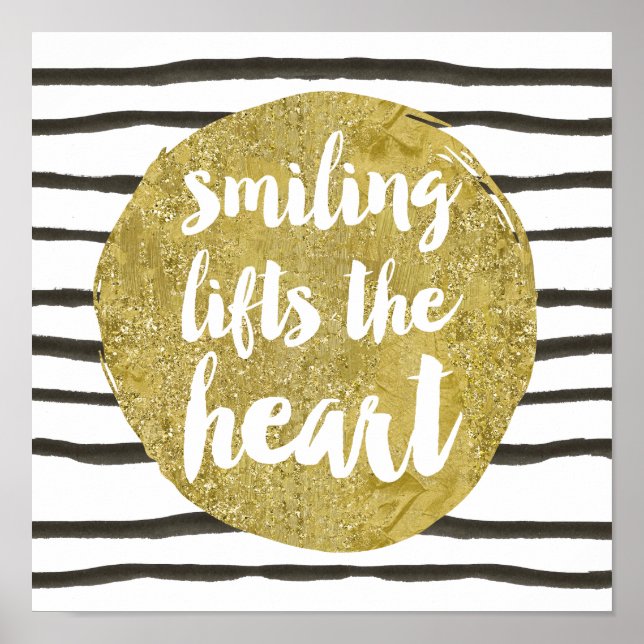 Imponerande typografi för Guld-bokstäver Poster (Framsidan)