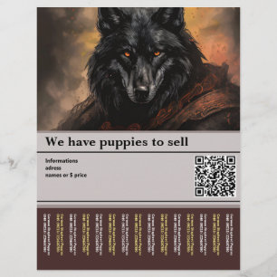 imponerande tysk herde reklamblad