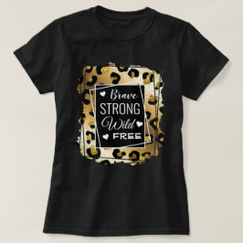 Imponerande utskrift av Guld & svarta djur T Shirt