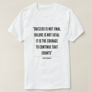Imponerande Winston Churchill-citattypografi D T Shirt