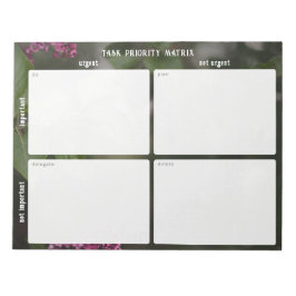 Important and urgent task Matrix (romantic nature) Anteckningsblock