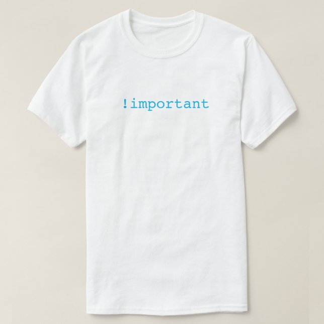 !important t shirt (Design framsida)