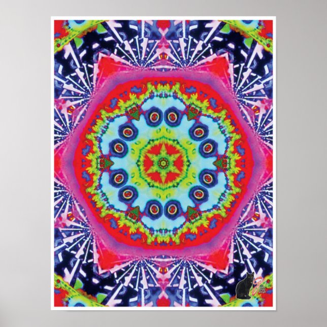 Importera Kinetic Collage Kaleidoscope Poster (Framsidan)