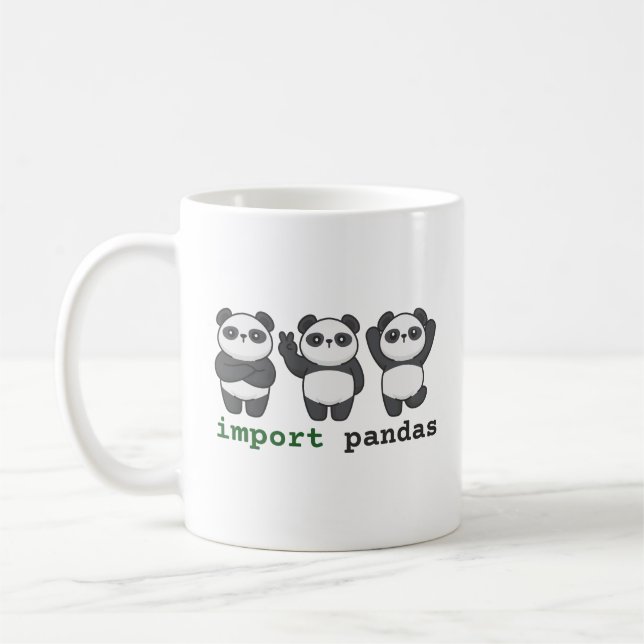 importera pandabjörnar kaffemugg (Vänster)