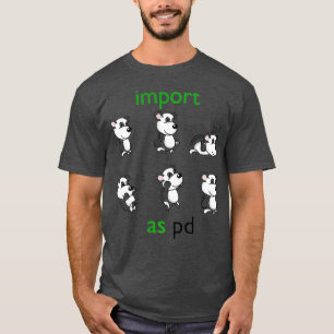 importera pandas som pd Funny Data Science Bibliot T Shirt