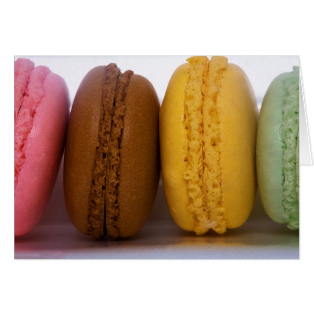 Importerat gourmet Fransk macarons (makaroner) Hälsningskort (Framsidan Horizontal)