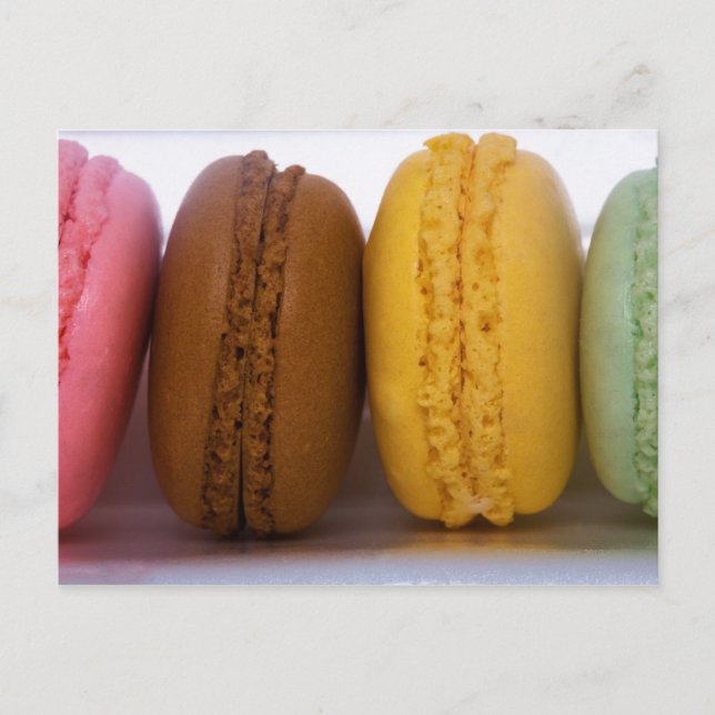Importerat gourmet Fransk macarons (makaroner) Vykort (Framsida)