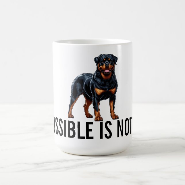 Impossible Is Nothing, Rottweiler Kaffemugg (Center)