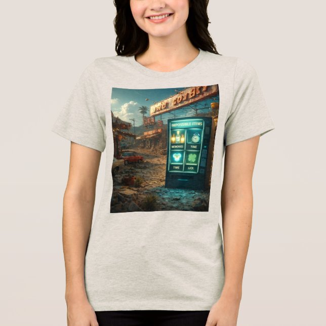 Impossible Items Vending Machine – Surreal Retro D T Shirt (Framsida)