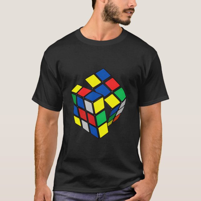 Impossible Rubik Rubix Rubics Cube Pocket Gaming T Shirt (Framsida)